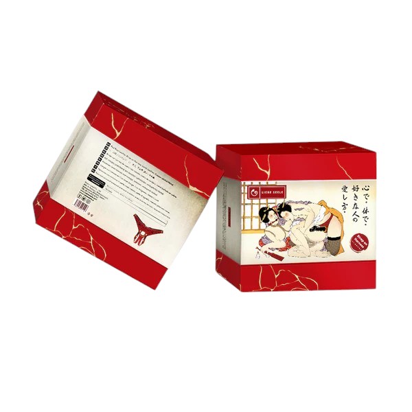 Kinbaku Ukiyoe Luxury Red Rosy Strap On - Box