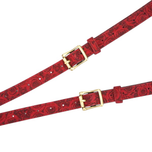 Kinbaku Ukiyoe Luxury Red Rosy Strap On - Detail Straps